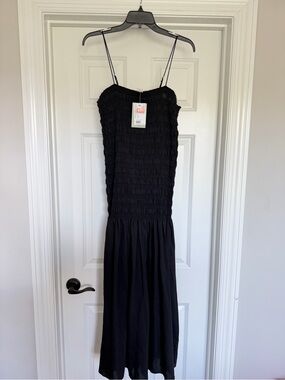 h&m maxi drop waist fitted dress size medium